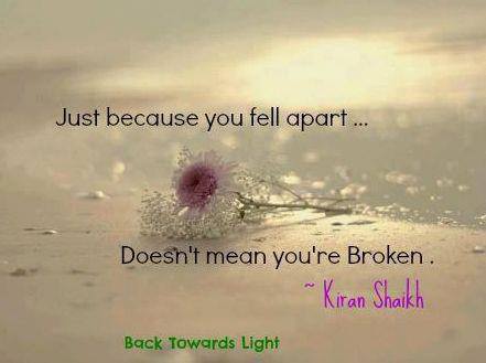Fell apart, but not Broken.
